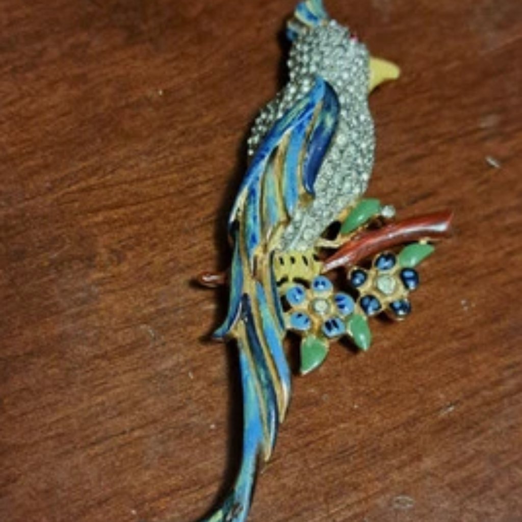 Vintage Costume Jewelry Brooches Bird 59$